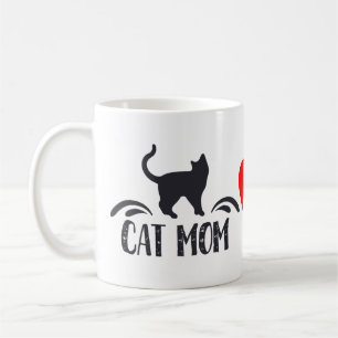 Caneca De Café Mãe de Gatinho Fofo Gata Louca por Gatos