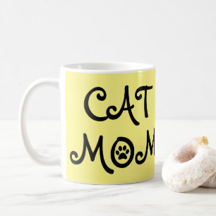 Caneca de Café MÃE DE GATO Com Marcas de Pata