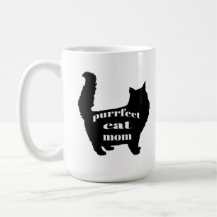 Caneca De Café Mãe de Gato Moderna Simples e Fofa