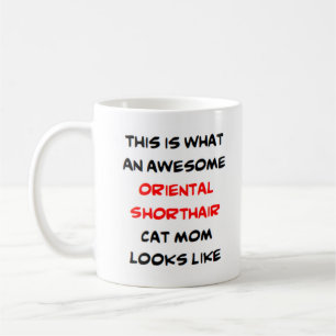 Caneca De Café mãe de gato oriental de pelo curto, incrível