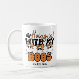 Caneca De Café Mãe de Halloween Personalizada a Andar com os meus