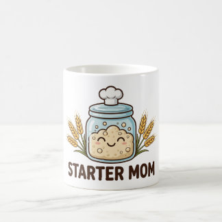 Caneca De Café Mãe de Início — Pote de Fermento de Massa Azeda Fo