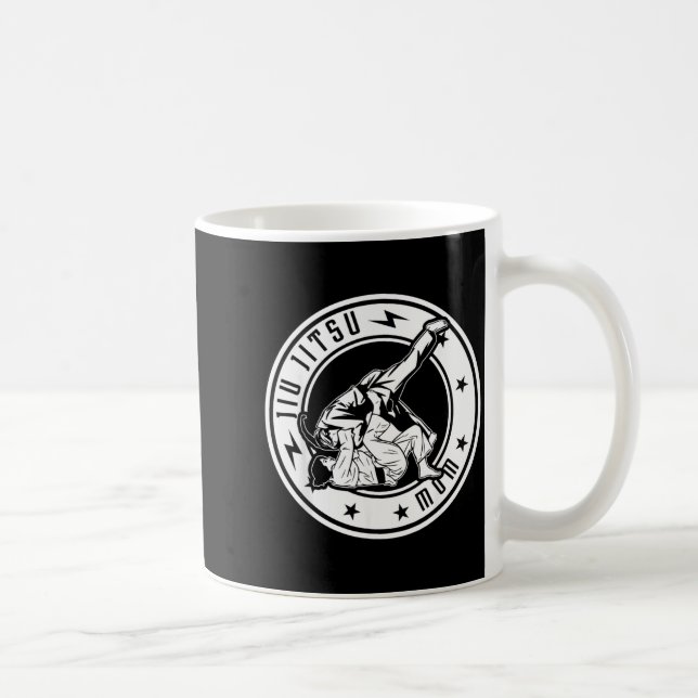 Caneca De Café Mãe de Jiu Jitsu Brasileiro Lutadora de Jiu Jitsu  (Direita)