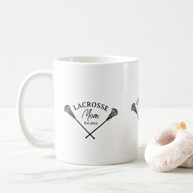 Caneca De Café Mãe de Lacrosse Est (Com Donut)