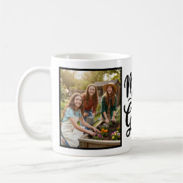 Caneca De Café Mãe de Meninas Brush Script 2 Foto