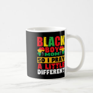 Caneca De Café Mãe de Menino Preto Religioso Mãe Mês da História 