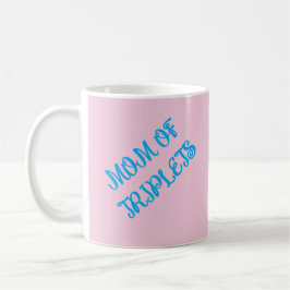 Caneca De Café Mãe De Meninos Triplets, Azul, Presente Motivacion