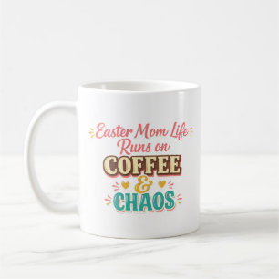 Caneca De Café Mãe de Páscoa Funciona com Café & Caos – Mãe Diver