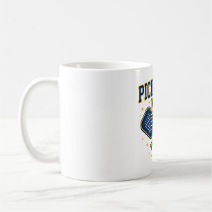 Caneca De Café Mãe de Pickleball Design Retro de Remo de Faculdad