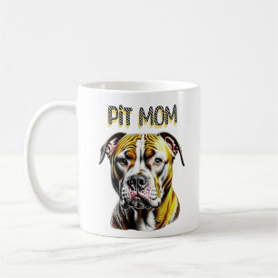 Caneca De Café Mãe de Pit Bull   Amantes de Cachorros 