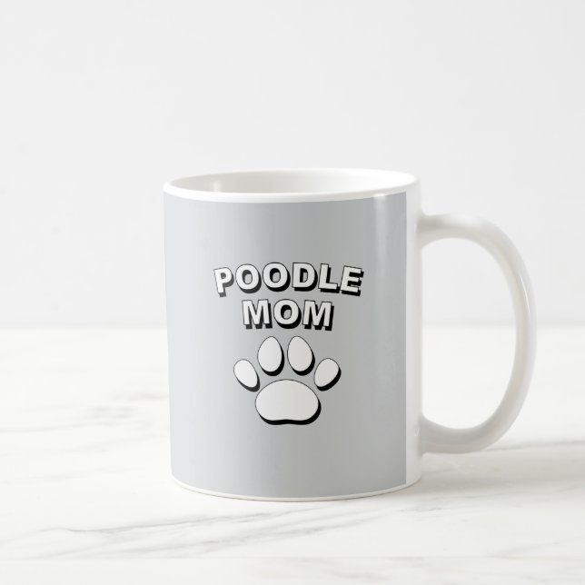 Caneca De Café Mãe de Poodle (Direita)