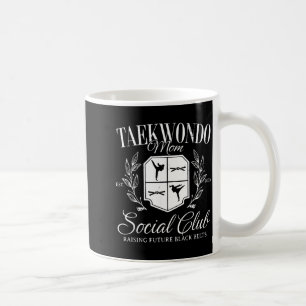 Caneca De Café Mãe de Taekwondo Retro Criando Futuros Faixas Pret