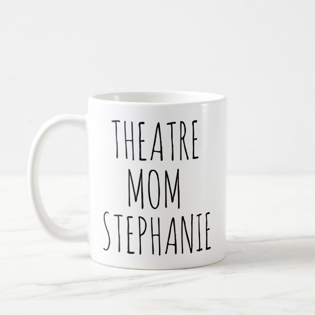 Caneca De Café Mãe de Teatro Personalizada Moderna (Esquerda)
