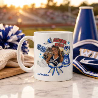 Caneca De Café Mãe de Torcida Personalizada Foto Orgulho Esportiv