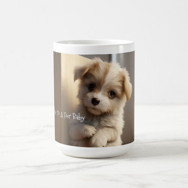 Caneca De Café Mãe De Um Bebê Peludo (Centro)