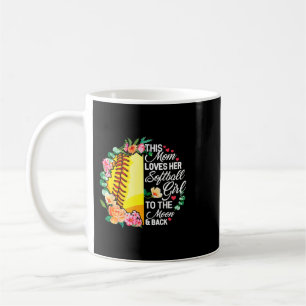 Caneca De Café Mãe de um jogo de softball no Softball Girl Vibes 