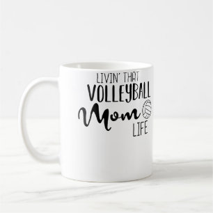 Caneca De Café Mãe de Volei Mãe de Volei Fofo Esportes Mãe Fã