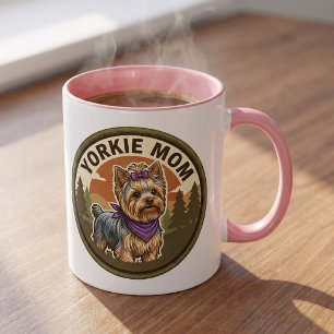 Caneca de Café Mãe de Yorkie Presente para Mãe d
