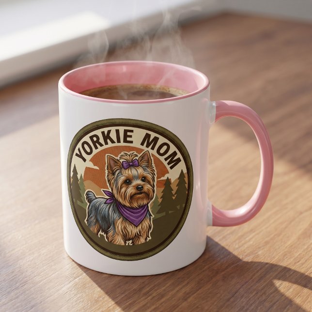 Caneca de Café Mãe de Yorkie | Presente para Mãe d (Criador carregado)