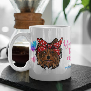 Caneca De Café Mãe de Yorkshire Terrier Dia das Mães Bonito Amant