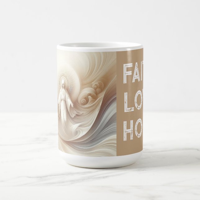 Caneca De Café Mãe Divina Bênção Entre Tons Brancos Moles (Centro)