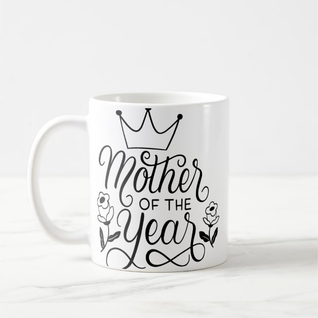 Caneca De Café Mãe do ano (Esquerda)