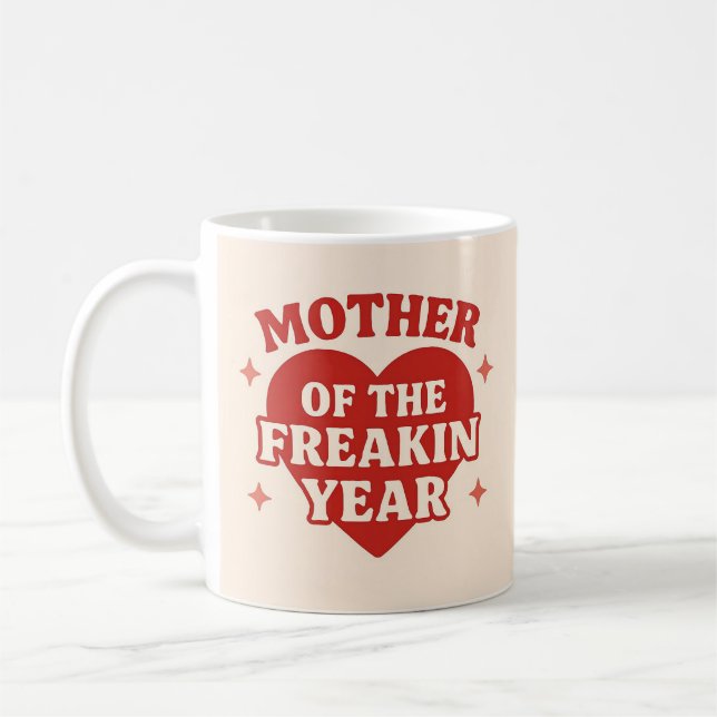 Caneca De Café Mãe do Ano Freakin (Esquerda)