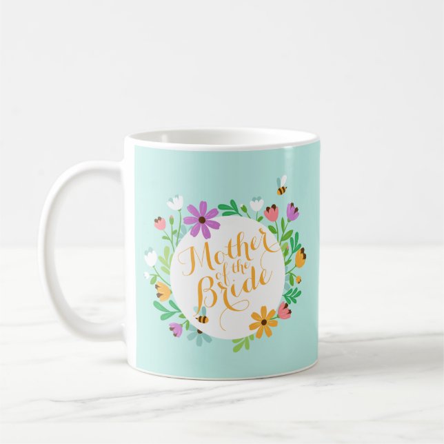 Caneca De Café Mãe do Casamento da Noiva | Mug Clássico (Esquerda)
