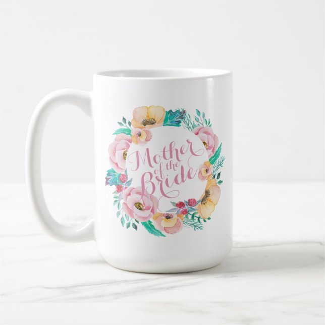 Caneca De Café Mãe do Casamento da Noiva | Mug Clássico (Esquerda)