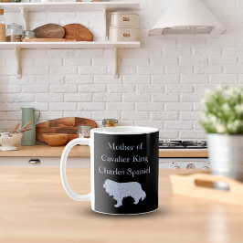 Caneca De Café Mãe do Cavalier King Charles Spaniel Silver