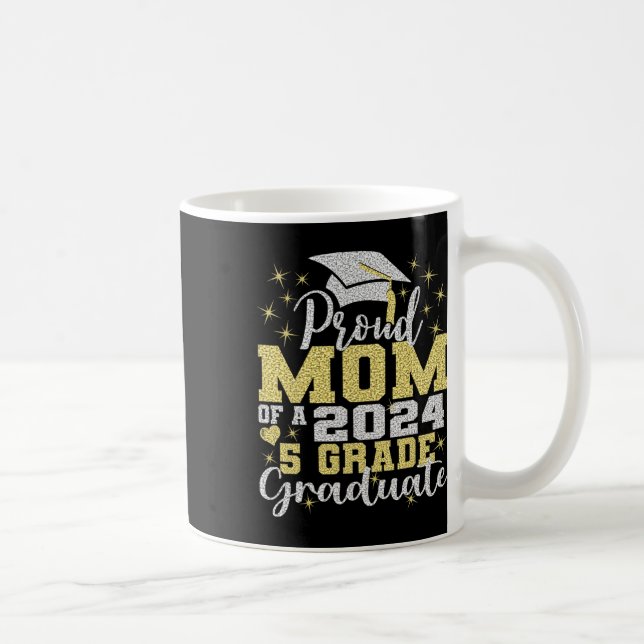 Caneca De Café Mãe Do Formando Da 5 Graduação Elementar 2024 (Direita)