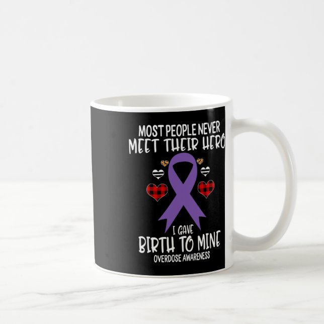 Caneca De Café Mãe do Guerreiro da Conscientização sobre Overdose (Direita)