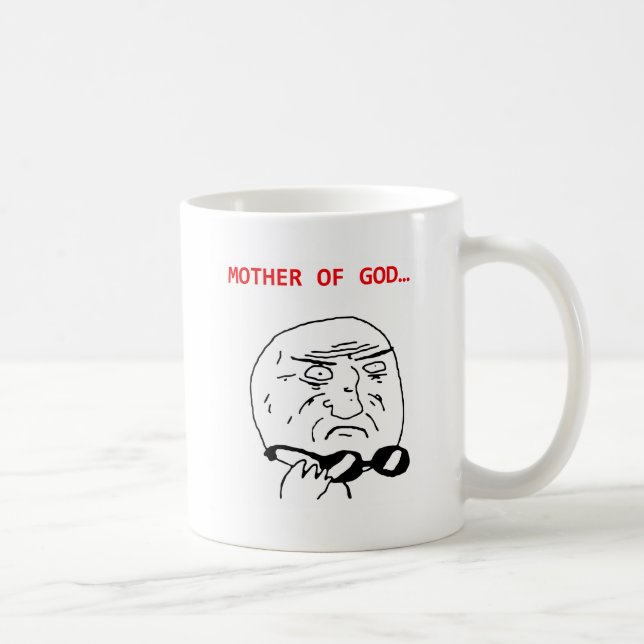 Caneca De Café mãe do meme do deus (Direita)