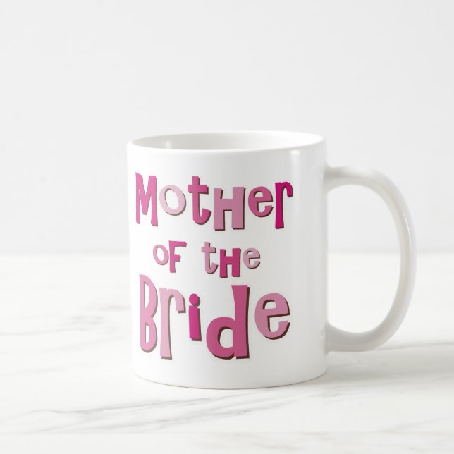 Caneca De Café Mãe do rosa Brown da noiva (Direita)