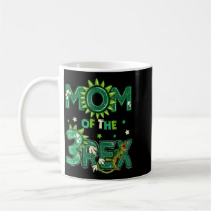 Caneca De Café Mãe do T-Rex de 3 anos de idade Aniversário Dinoss