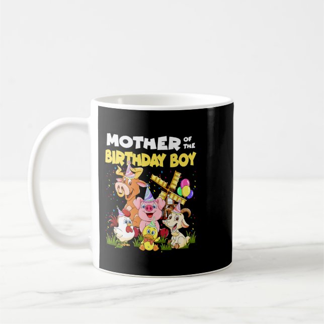 Caneca De Café Mãe Dos Animais Da Fazenda De Aniversário P (Esquerda)