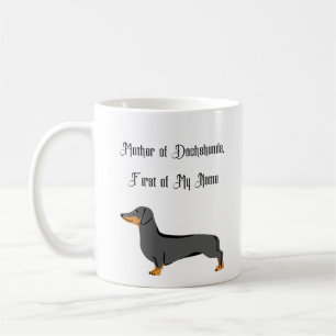 Caneca De Café Mãe dos Dachshances, Primeiro do Meu Nome