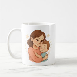 Caneca De Café Mãe e Bebê Abraçando Mug Você É Meu Sol