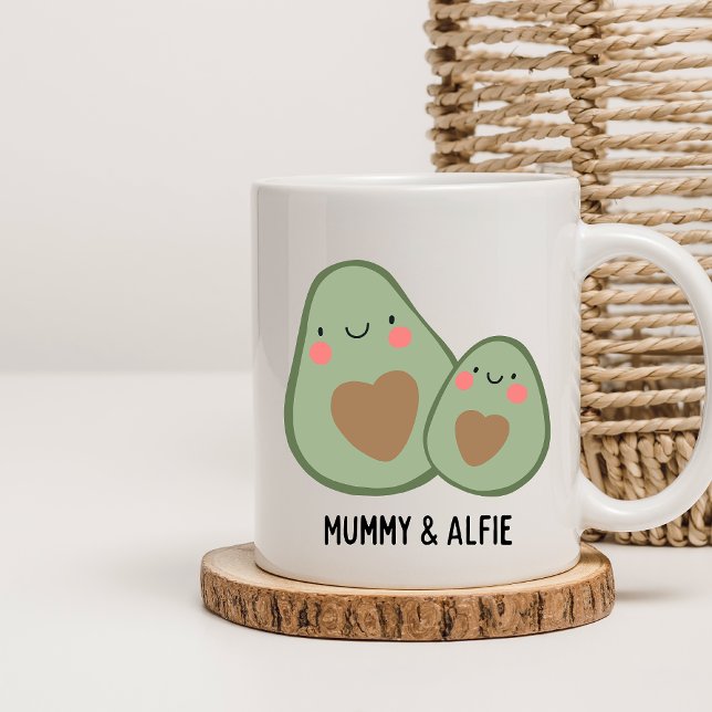 Caneca De Café Mãe e Bebê Avocado, Família de Correspondência Per (Criador carregado)
