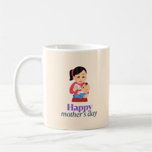 Caneca De Café Mãe e bebê, dia de as mães feliz