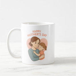Caneca De Café Mãe e Filha de Arte do Amor