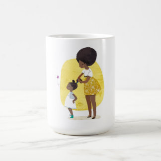 Caneca De Café Mãe e Filha Girassol Amarelo