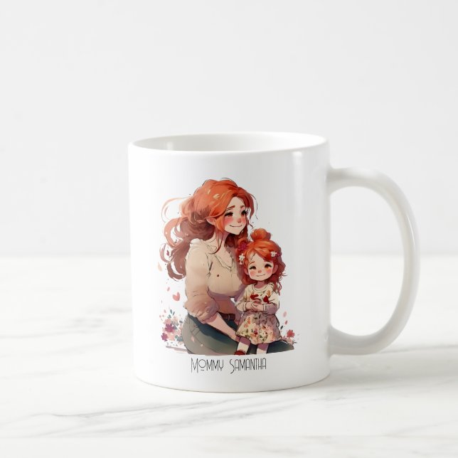 Caneca De Café Mãe e Filha Personalizadas (Direita)