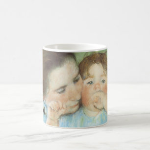 Caneca De Café Mãe e Filho por Mary Cassatt, Arte Fino Antigo