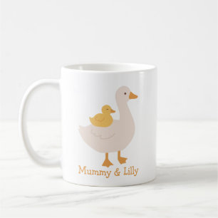 Caneca De Café Mãe e Pato Bonito, Família de Correspondência Pers