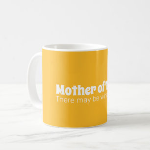 Caneca De Café Mãe Engraçada de Gêmeos Amarelos Brilhantes