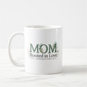 Caneca De Café Mãe Enraizada em Amor Crescendo em Graça Inspirado