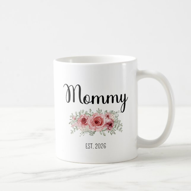 Caneca De Café Mãe Est 2026 Promovida a Mamãe Mamãe Gravidez (Direita)