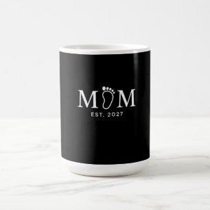 Caneca De Café Mãe Est. 2027 Pegada do Bebê Presente para Nova
