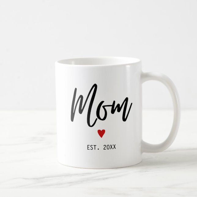 Caneca De Café Mãe Estabeleceu Minimalista Moderno (Direita)